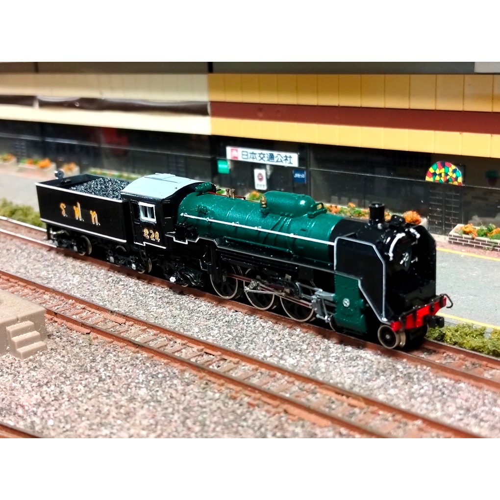 โมเดลรถไฟไทย โมเดลรถไฟ รฟท หัวรถจักรไอน้ำ แปซิฟิค4-6-2 Pacific 824 850 N Scale * ทำสีใหม่จากมือสอง *