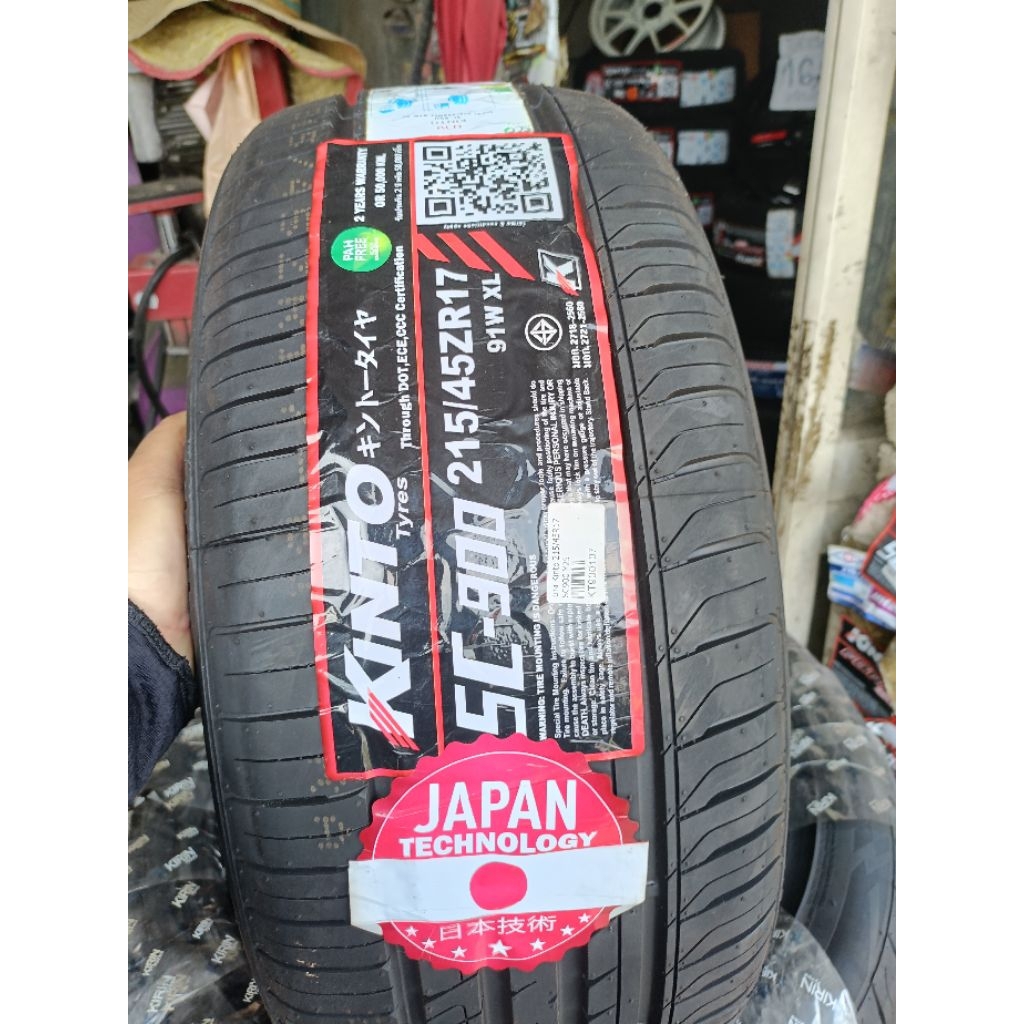 KINTO  215/45ZR17 91W XL ยางรถยนต์ขอบ17 ยางใหม่
