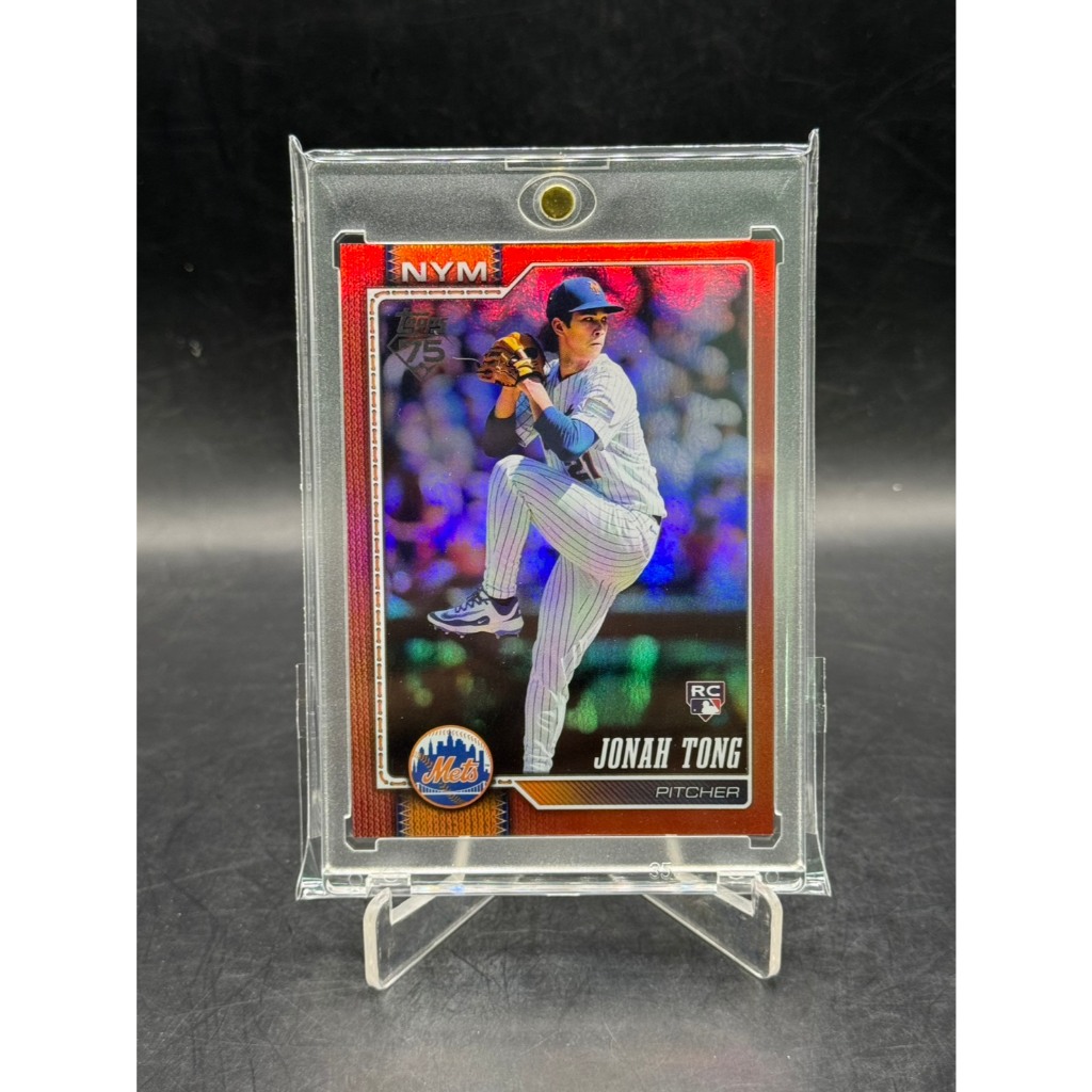 2026 Topps Series 1 JONAH TONG Mets Rookie RED PARALLEL 1/5 RC SSP