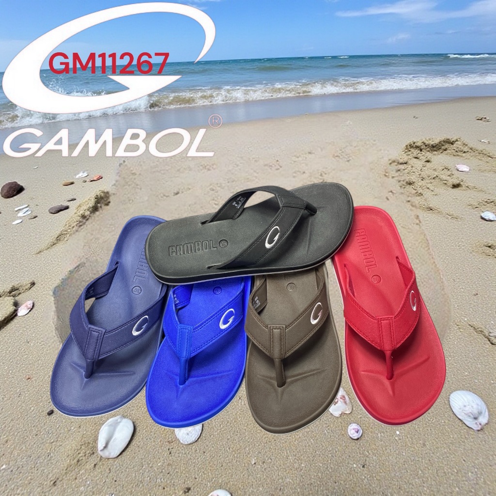 รองเท้าแตะหนีบGAMBOLรุ่น GM11267รองเท้าหนีบมี5สีแดง/น้ำเงิน/ดำ/ตาลเข้ม/