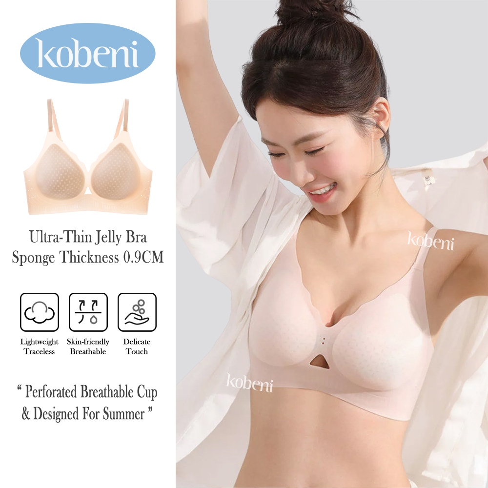 KOBENI BRA บราไร้โครง เจลลี่บรา บราใส่สบาย บาง ผ้าไหมน้ำแข็ง สวมใส่สบายสุดๆ เก็บเนื้อได้ดี ไร้ขอบเรียบเนียน