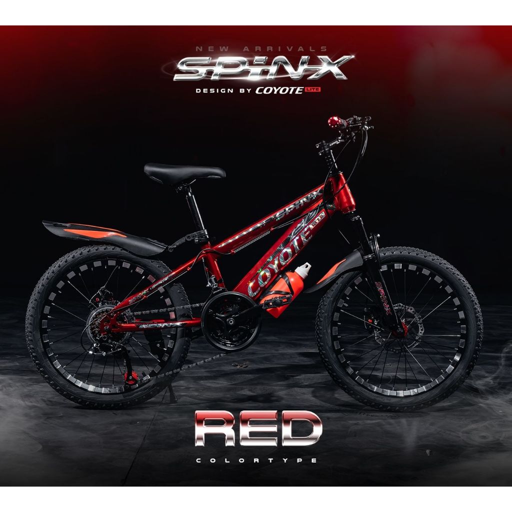 COYOTE จักรยานเด็ก  ขนาด 20 นิ้ว SPIN X เกียร์ 21 โช๊คหน้า ล้อ CNC (เด็ก 7 ปีขึ้นไป)