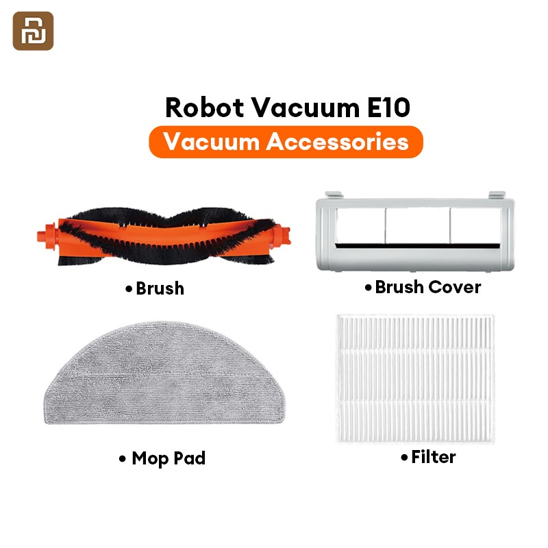 อะไหล่ Xiaomi Robot Vacuum E10 / E10C แปรงกลาง ฝาครอบ ฟิลเตอร์ แปรงข้าง Accessories Replacement Kit 