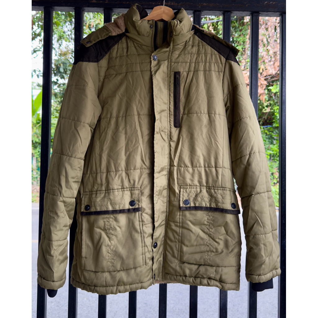 Parka Puffer Olive Jacket จาก 🇬🇧
