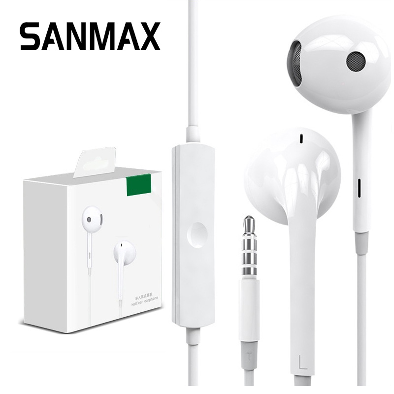 SANMAX หูฟัง A17 HIFI ไมโครโฟนในตัว เบสหนัก เล่นเกมส์ ฟังเพลง （รับประกันหนึ่งปี）A