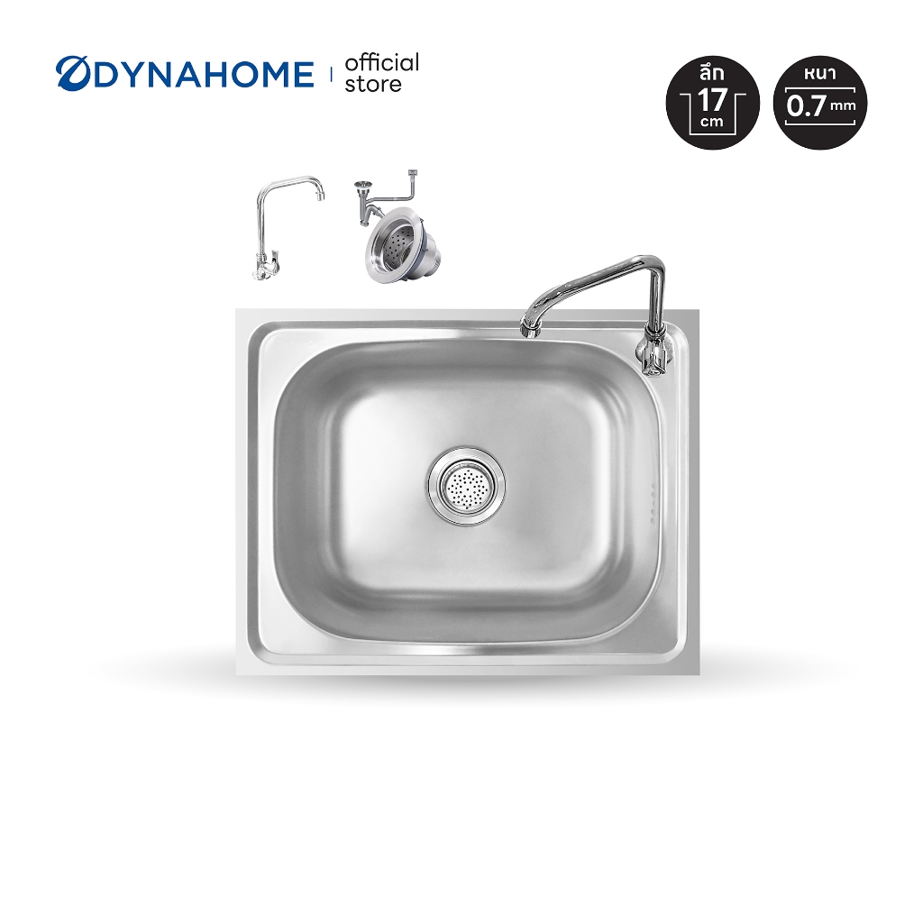 DYNA HOME อ่างล้างจานสแตนเลส แบบฝัง  รุ่น DH-5040-IS