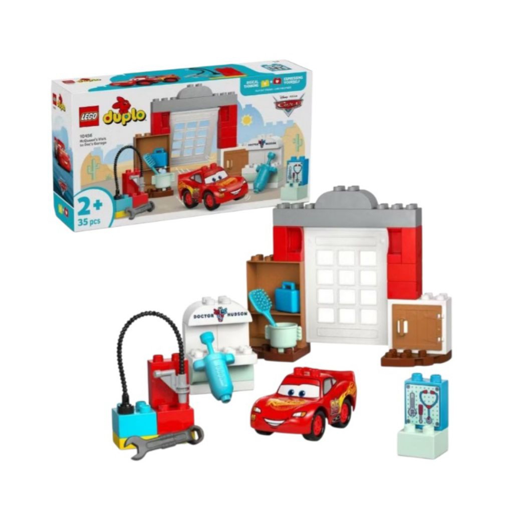 LEGO DUPLO Disney McQueen's Visit to Doc's Garage (35pcs.), Building Blocks, Kids Toy – 10456