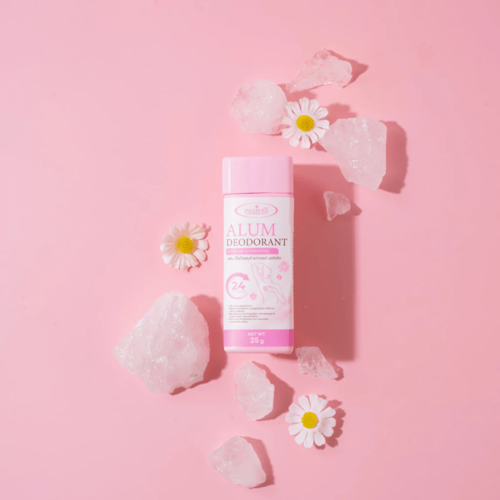 แป้งสารส้มระงับกลิ่นกายพัสวี สูตรนอริชชิ่ง 25g PASAVEE ALUM DEODORANT POWDER NOURISHING