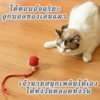 ลูกบอลแมว บอลแมวอัตโนมัติ ชาร์ตแบตได้ ของเล่นแมว สมาร์ทไฟฟ้า หมุนได้ ของเล่นแมวโต้ตอบ หมุนได้ โต้ตอบ 360