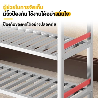 LOADNIX ชั้นวางของ สแตนเลส แข็งแรง แผ่นชั้นแบบท่อเหล็ก ความสูงคงที่ ใช้ในครัวหรืออุตสาหกรรม