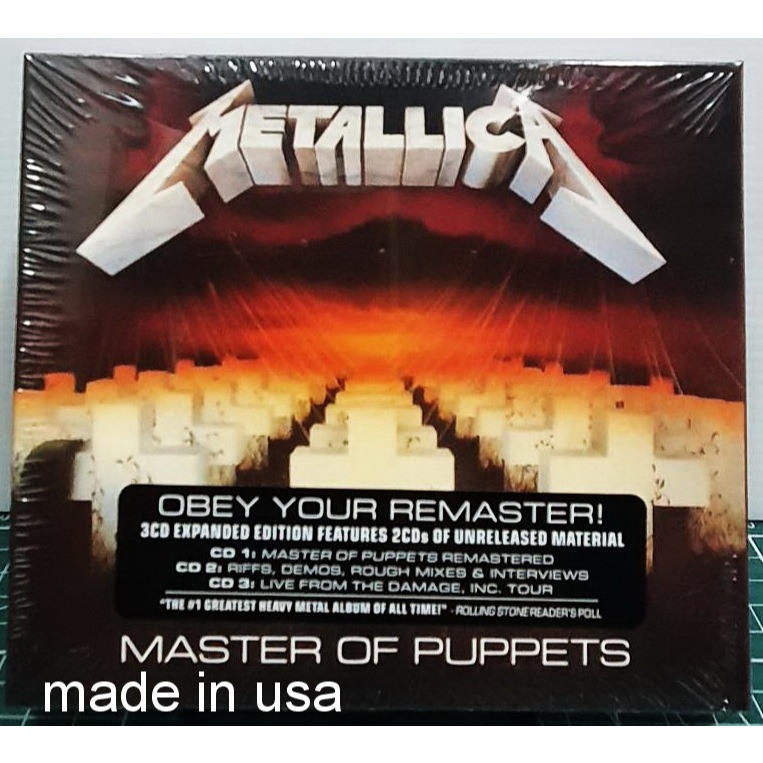 CD Metallica – Master Of Puppets Box Set Deluxe Edition  3CD *usa มือ1ซีลปิด