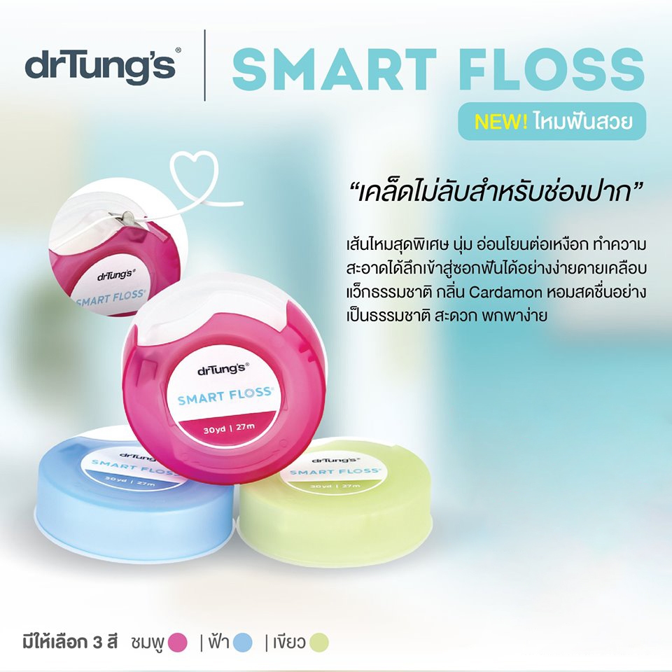 DR.TUNG'S (ดอกเตอร์ทังค์) Smart Floss ไหมขัดฟัน