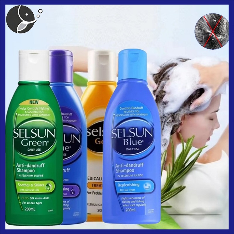 [นำเข้าจากออสเตรเลีย] SELSUN BLUE (ทำความสะอาดอย่างล้ำลึกเติมเต็ม) SELSUN GOLD แชมพูป้องกันรังแค200M