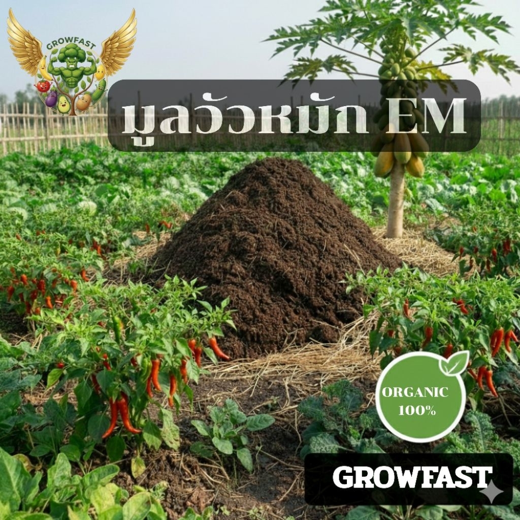 มูลวัวหมักจุลินทรีย์ EM