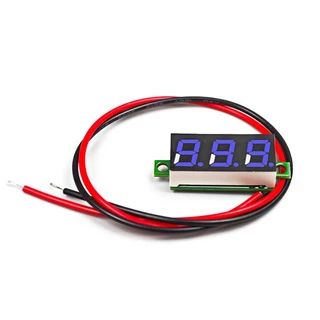 วัดโวลต์ DC (0.28 นิ้ว) DC 2.5-30V เครื่องทดสอบแรงดันไฟฟ้าดิจิทัล ขนาดเล็ก หน้าจอ LED ชิ้นส่วนอิเล็กทรอนิกส์ 2 สาย