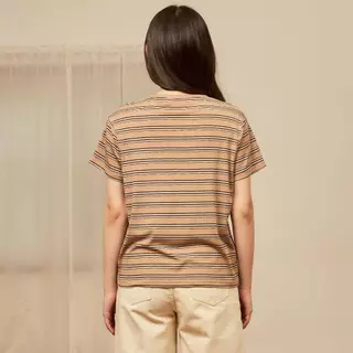 avocado - akita line tee เสื้อยืดลายทางผ้า Spandex นุ่มเด้ง ใส่สบาย I มีไซส์อก 40" และ 44"