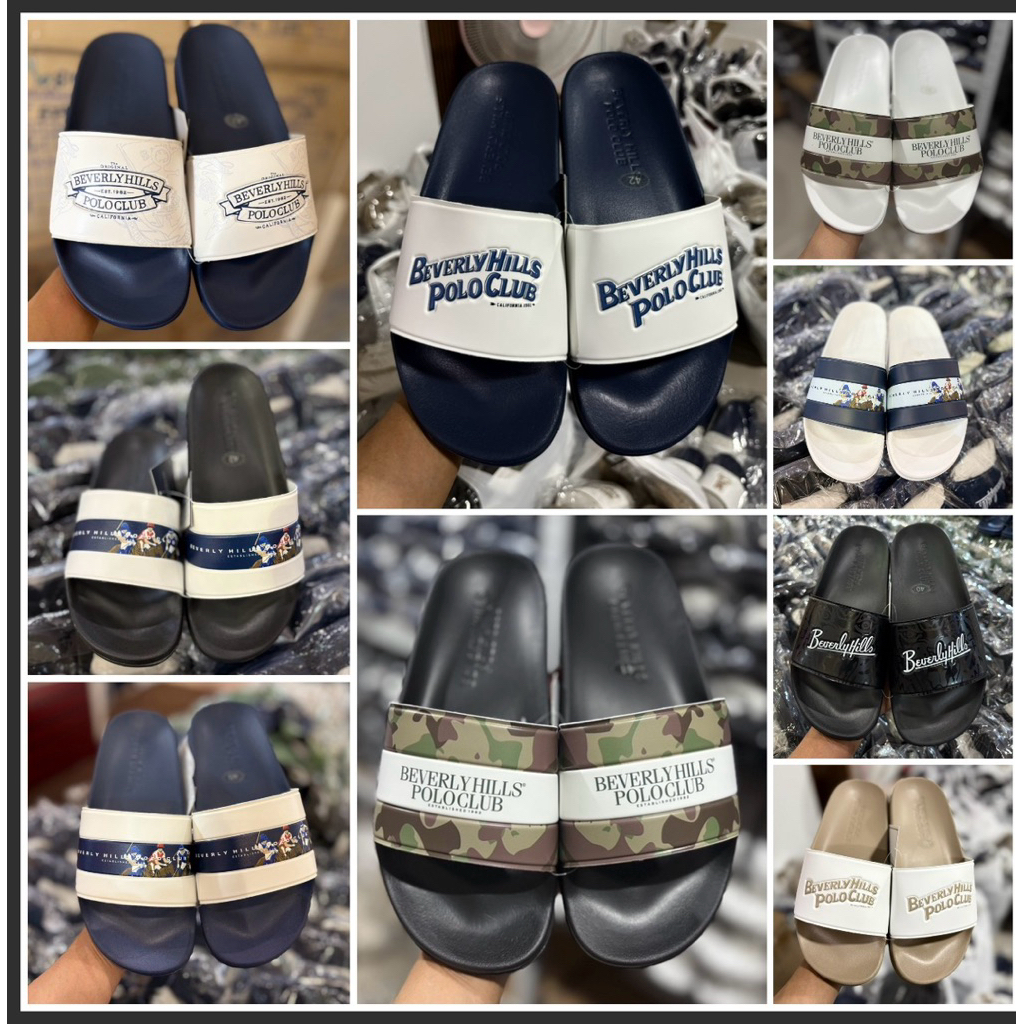 ( ส่งฟรี)พร้อมส่ง!!!รองเท้าสวม Beverly Hills Polo Club สำหรับผู้ชาย