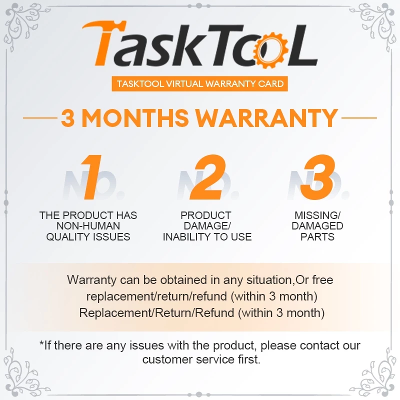 TASKTOOL บริการหลังการขาย รับประกัน 3 เดือน รับประกันการขนส่ง สนับสนุนด้านโลจิสติกส์ LINK