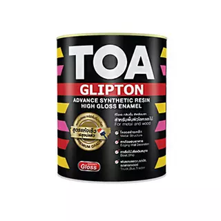 TOA GLIPTON สีน้ำมันเคลือบเงา/สีทาเหล็ก/สีทาไม้ ขนาด 3.785L. ( มีเฉดให้เลือก )