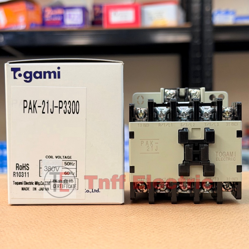 Togami PAK-21J (คอยล์ 24V, 48V, 220V, 380V) แมกเนติก คอนแทคเตอร์ (1NO + 1NC)