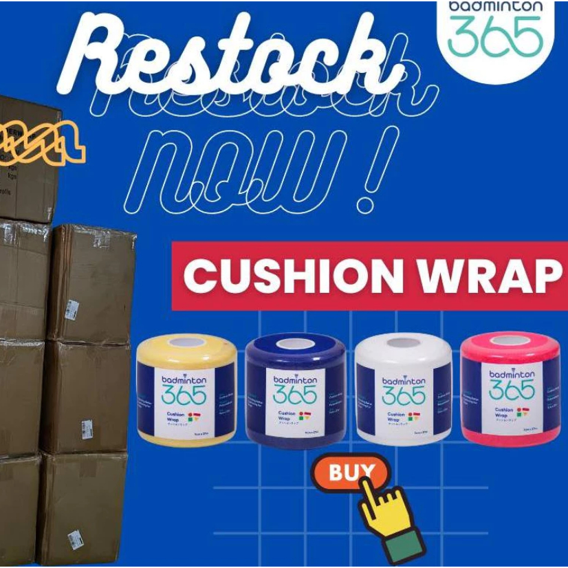 Cushion Wrap (ม้วนใหญ่ 27m) | Badminton365 คุชชั่น เทปโฟมพันด้ามไม้แบด ลดแรงกระแทก เพิ่มความนุ่ม