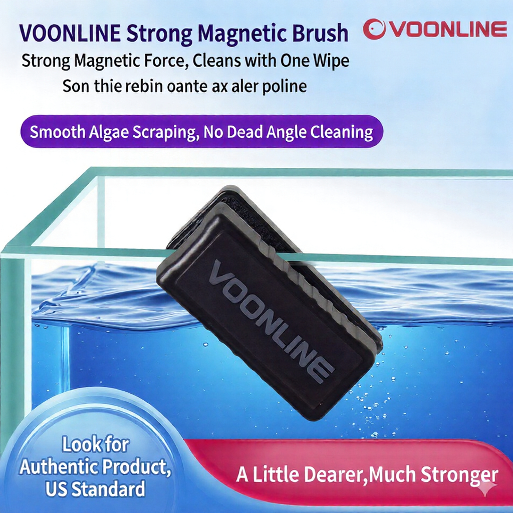 VOONLINE แปรงแม่เหล็กทำความสะอาดกระจกตู้ปลา Magnet Cleaner XS (VL-558)