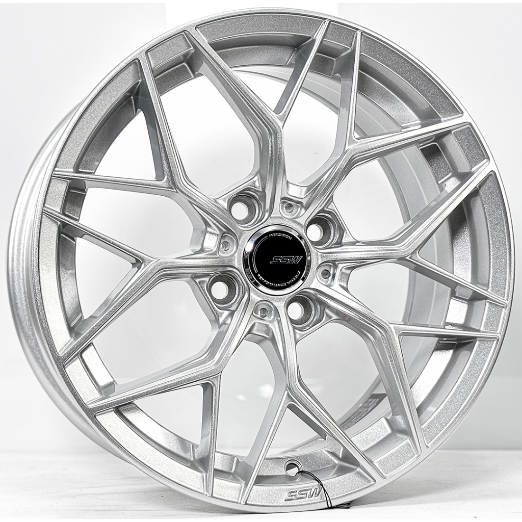 ล้อแม็กซ์ SSW S443 ขอบ15นิ้ว 4รู100 สีซิลเวอร์ประกาย กว้าง7นิ้ว Offset38 [22930]