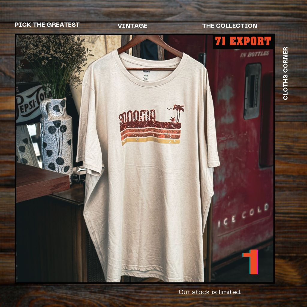 เสื้อยืดไซส์ยุโรป SONOMA สีครีมเสื้อยืดคอกลมแขนสั้น ใหญ่มากไซส์ยุโรป มีให้เลือก 6 แบบ size 2XB-6XB