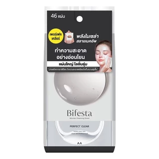 บิเฟสต้า Bifesta Micellar Cleansing Sheet ไมเซล่า เคลนซิ่ง ชีท แผ่นเช็ดทำความสะอาดผิวหน้า 46 แผ่น