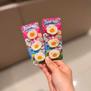 เยลลี่กัมมี่ไข่ 3 ฟอง แคนดี้ 1 กล่อง 30 แผง (1 แผง 3 ชิ้น)