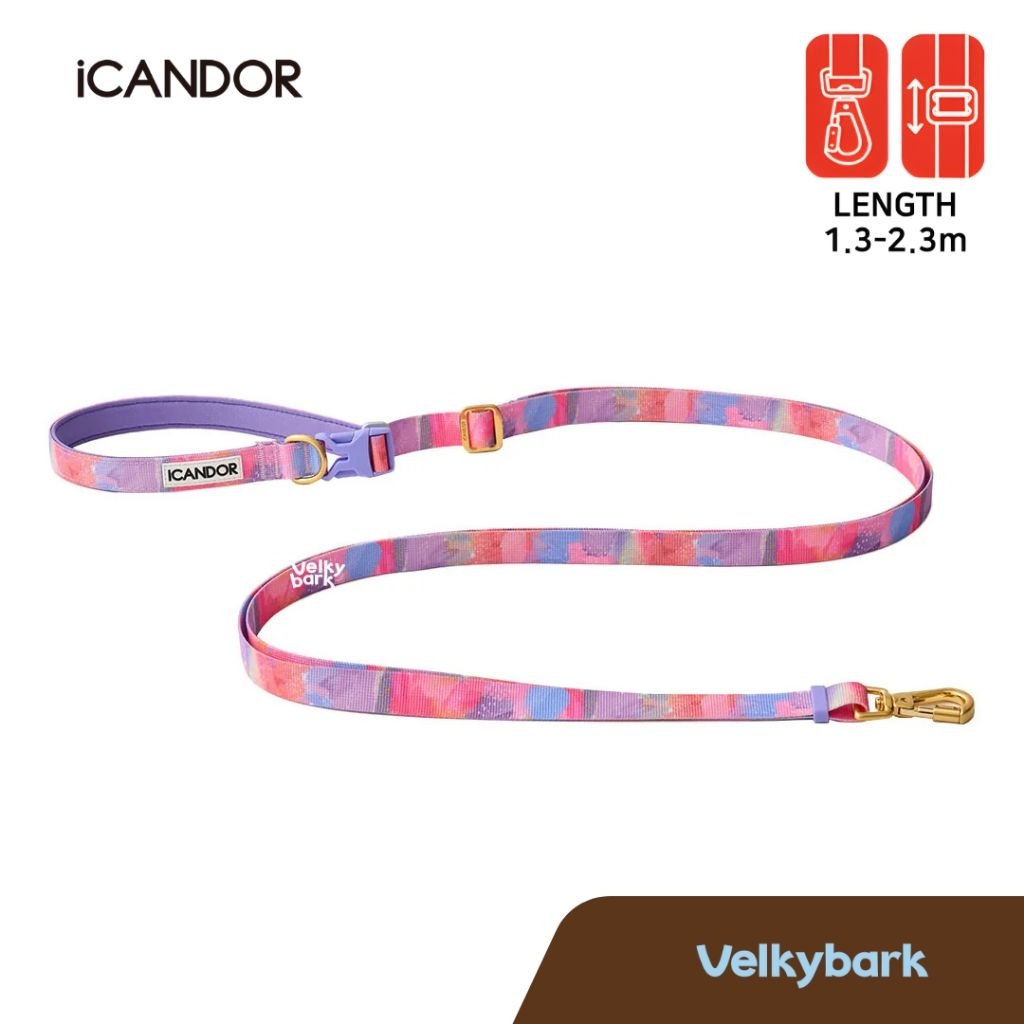 VELKYBARK [พร้อมส่ง] iCANDOR 🇰🇷 Gentle Leash Bolt Long สายจูงสัตว์เลี้ยง Hands-Free ปรับระดับได้