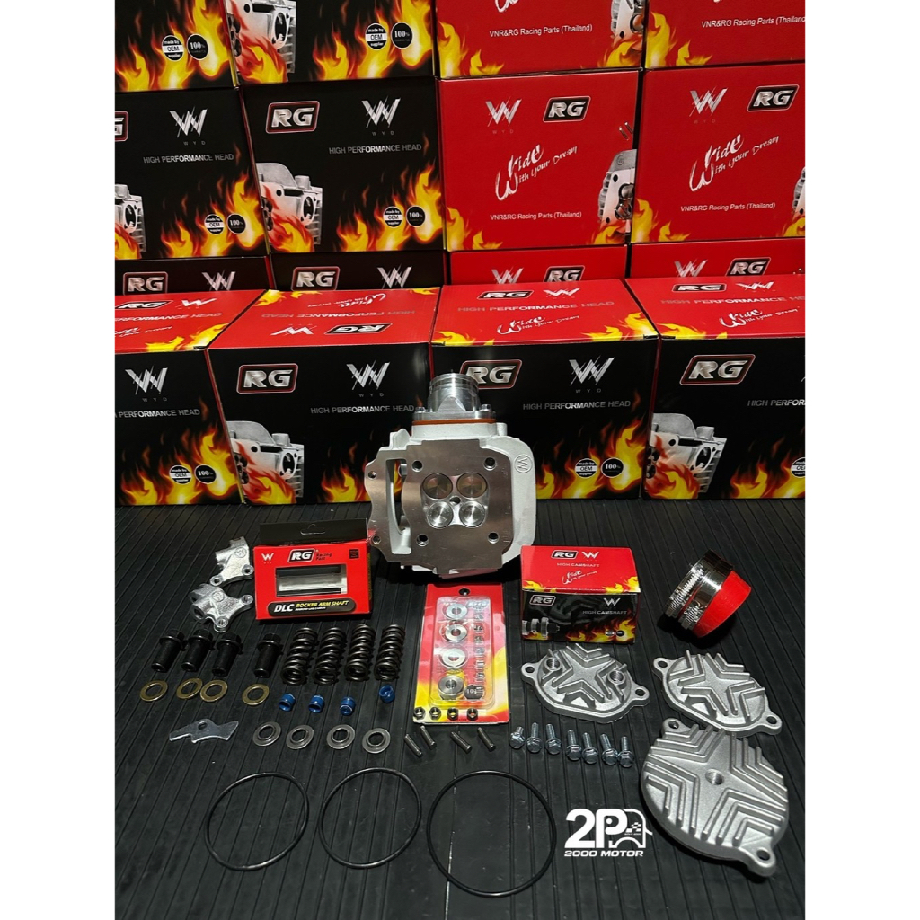 ฝา 4 วาล์ว Wave125 ลูก 57-70 มิล วาล์ว 18/21 19/22 21/24 22/25 บ่าทองเหลือง ไอเสียตรง ล่าสุด (01/2026) ใส่ W-125 ทุกรุ่น