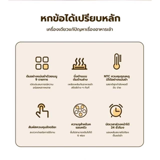 เครื่องต้มไข่เอนกประสงค์ Kento Lite มี 9 โหมด ตั้งเวลาได้ 24 ชั่วโมง ใช้หน้าจอสัมผัส รับประกัน 1 ปี จัดส่งรวดเร็ว