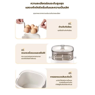 เครื่องต้มไข่เอนกประสงค์ Kento Lite มี 9 โหมด ตั้งเวลาได้ 24 ชั่วโมง ใช้หน้าจอสัมผัส รับประกัน 1 ปี จัดส่งรวดเร็ว