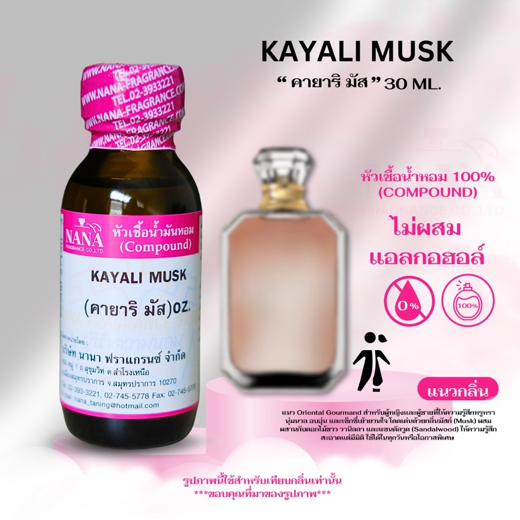 หัวเชื้อน้ำหอม 100% กลิ่น คายาริ มัส (KAYALI MUSK)