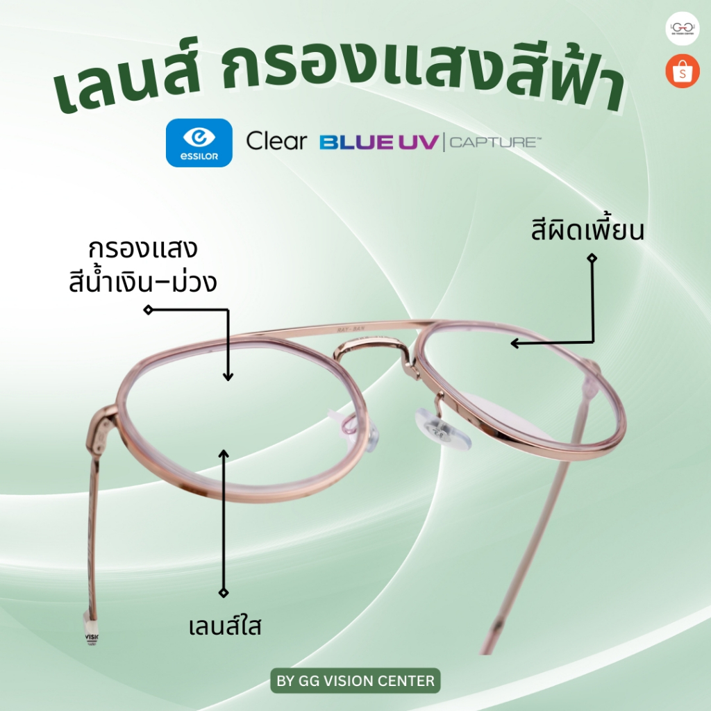 เลนส์กรองแสง Stock Essilor Transition Gen S เลนส์ปรับสี เลนส์สั่งตัด สายตาสั้น สายตายาว สายตาเอียง