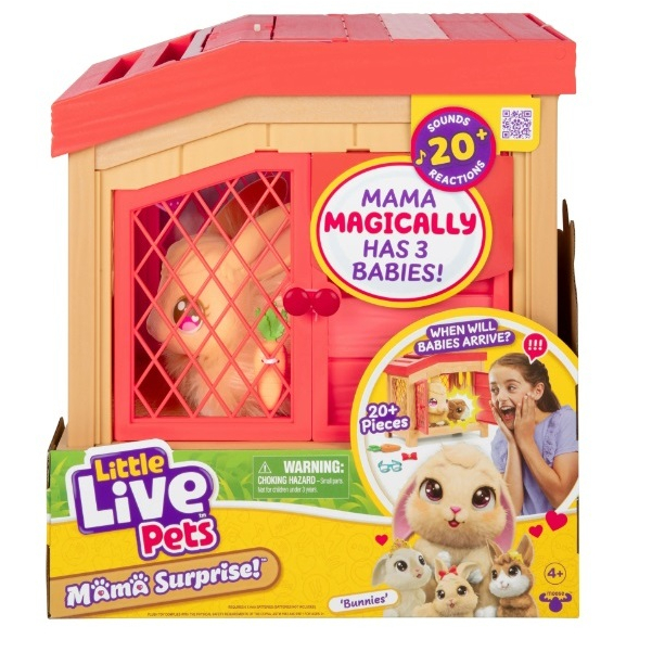 [ของแท้] Little Live Pets Mama Surprise Bunny - เซตแม่กระต่ายมหัศจรรย์ มีลูกได้จริง 3 ตัว! (พร้อมบ้านกระต่ายสุดหรู)