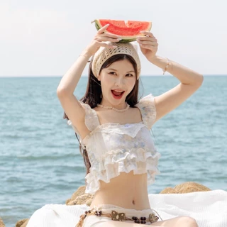 RIKA น้องเลม่อน สายเดี่ยวระบายปักอก