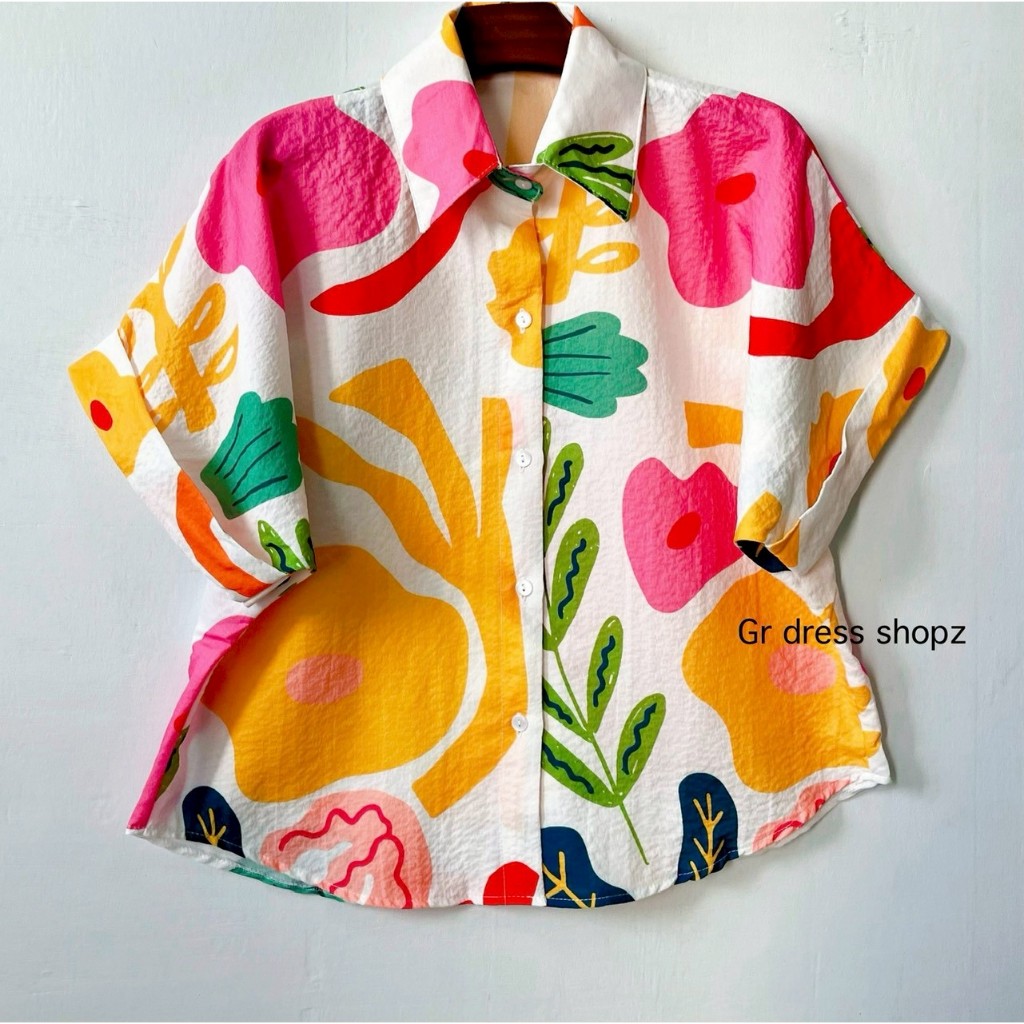 ป้าย Suri เสื้อเชิ้ตแขนสั้นหน้าผ้า 46 นิ้ว ยาว 22 นิ้ว อกจริงไม่เกิน 42-44 นิ้วใส่ได้ค่ะ รูปที่ 7