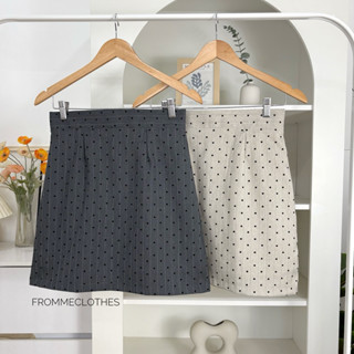 🖤กระโปรงทรงเอลายริ้วปั๊มหัวใจนูน(XS-5XL)