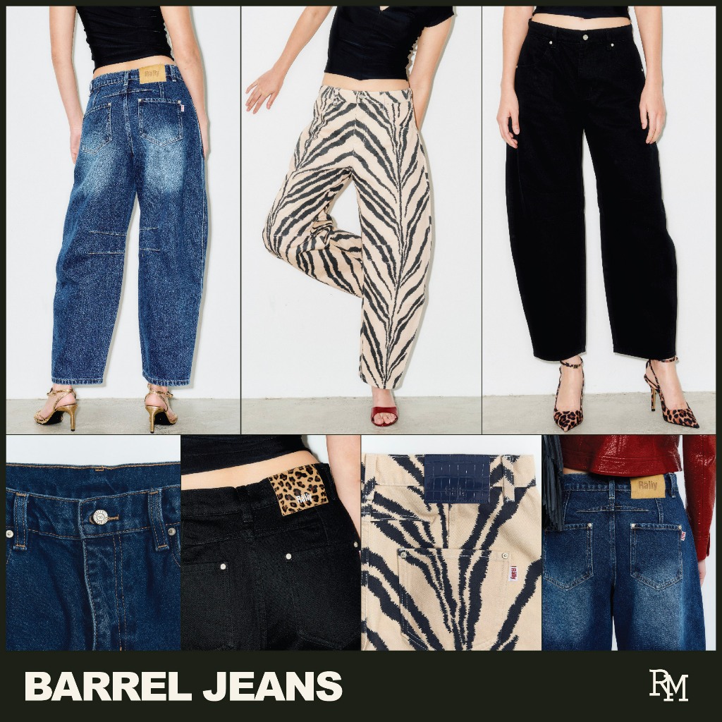 Rally Barrel Jeans - กางเกงยีนส์ทรงบาเรล