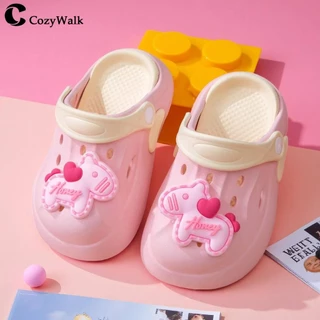 CozyWalk รองเท้าแตะเด็ก แบบสวม หัวโต ลายการ์ตูน 3D สายรัดหลังปรับได้ พื้นนุ่ม EVA กันลื่น ใส่ในบ้าน ใส่เที่ยว