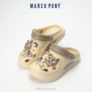 Marco Pony รองเท้าแตะ รองเท้าหัวโต พื้นหนา เพิ่มความสูง ทนต่อการสึกหรอ กันลื่น วัสดุ EVA MH9039