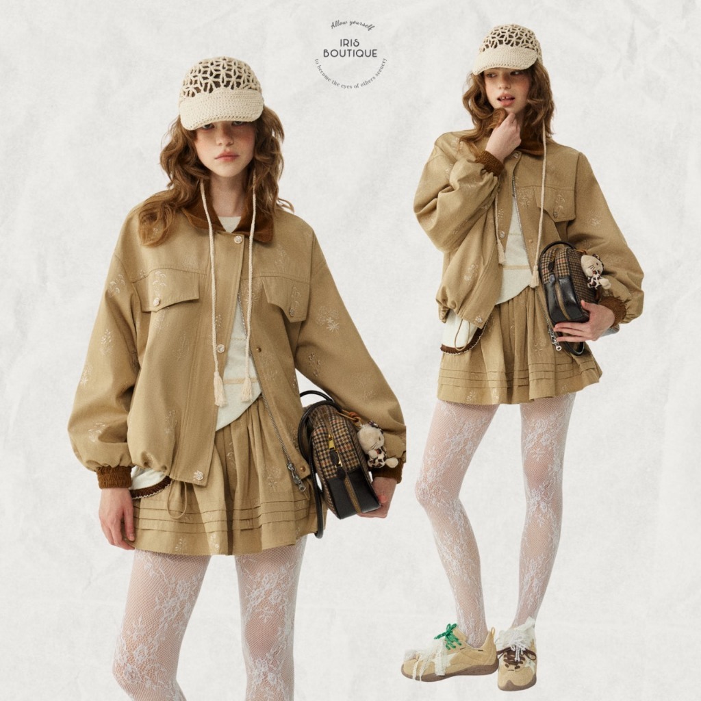 พร้อมส่ง「สินค้าลิขสิทธิ์แท้」IRIS BOUTIQUE IJ73476 Seren jacket-skirt แจ็คเก็ต กระโปรง ดูดี ผ้านิ่ม ใส่สบาย