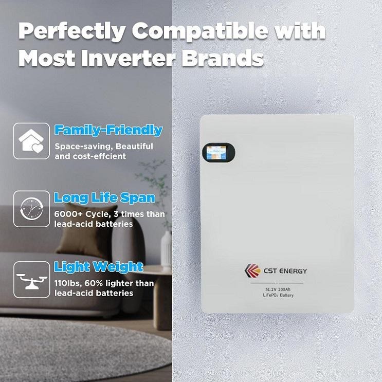 BATTERY CST 51.2V 200Ah WALL MOUNT รับประกัน 10 ปี