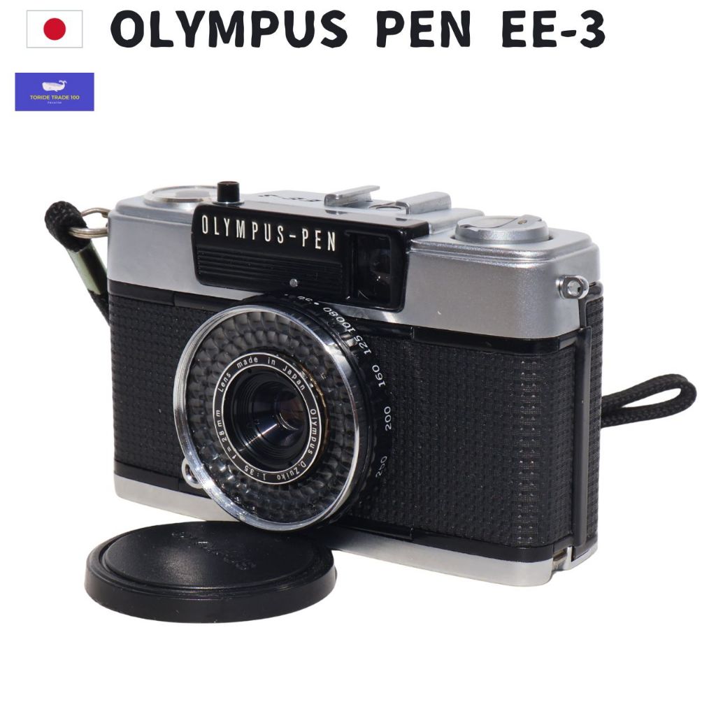 OLYMPUS PEN EE-3 + D.Zuiko 1:3.5 28mm lens Half-size film Camera Battery-free