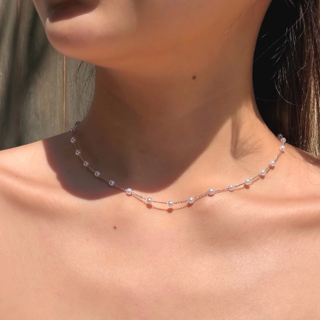 Socrush.bkk | BUBBLE PEARL necklace | SN-094 | สร้อยคอมุก