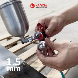 Yanzhi กาพ่นสีหัว1.5มิล ใช้กับปั๊มลม รุ่น W-71G 1.5e กาบน ขนาด 400 ซีซี เน้นพ่นบาน