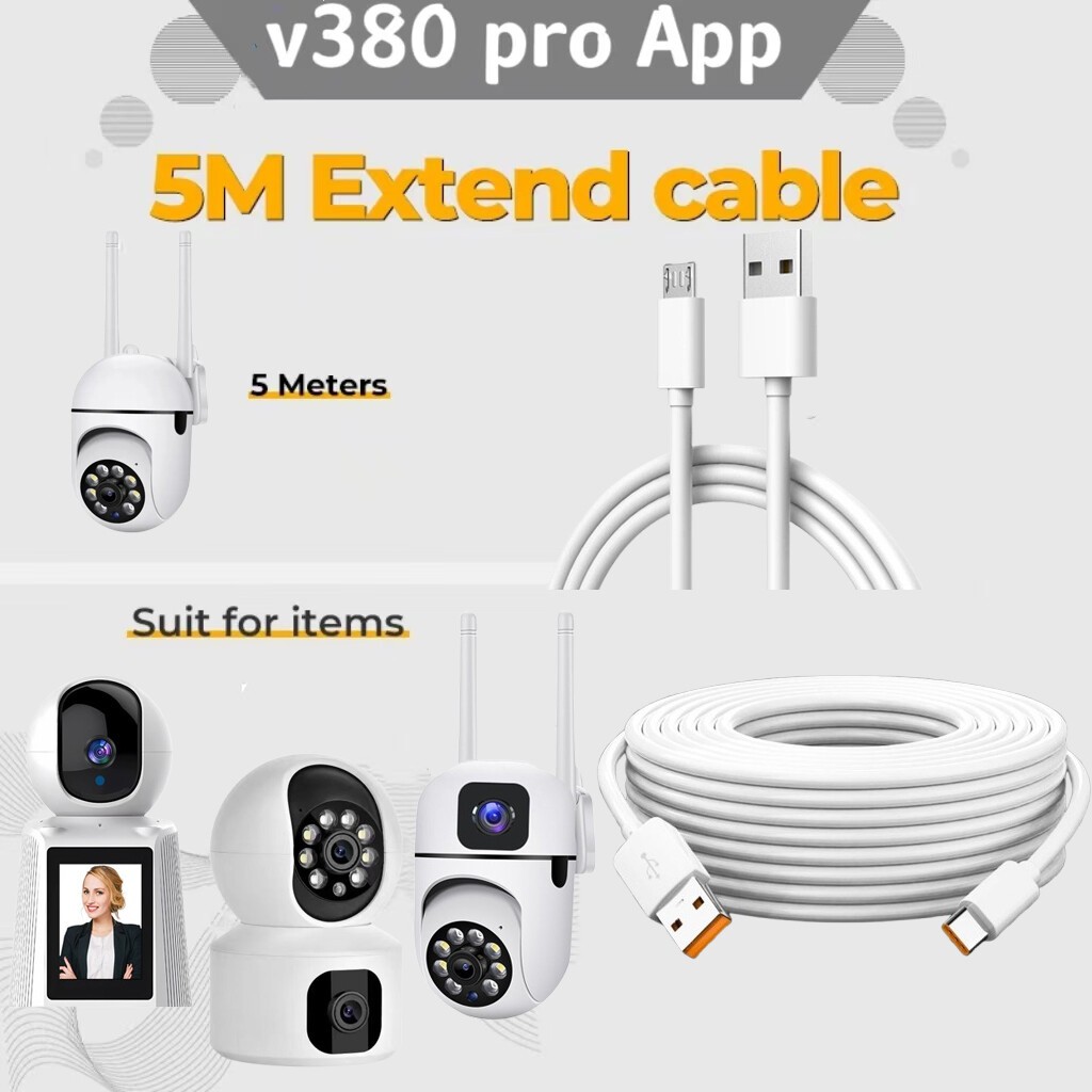 สาย Type c 10m 12m Micro เปลี่ยนกล้องวงจรปิดโทรศัพท์สาย Usb C