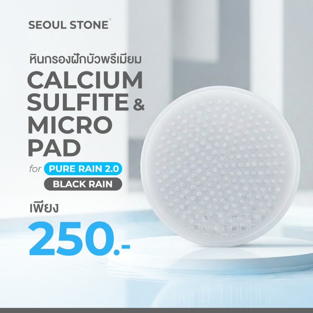 หินกรองคลอรีน Calcium Sulfite Stone รุ่น Pure Rain 2.0
